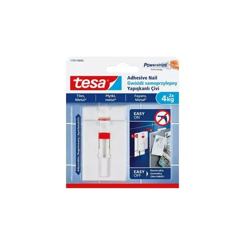 Universal hook Tesa 77767-00000-00 Indoor White 2 pcs