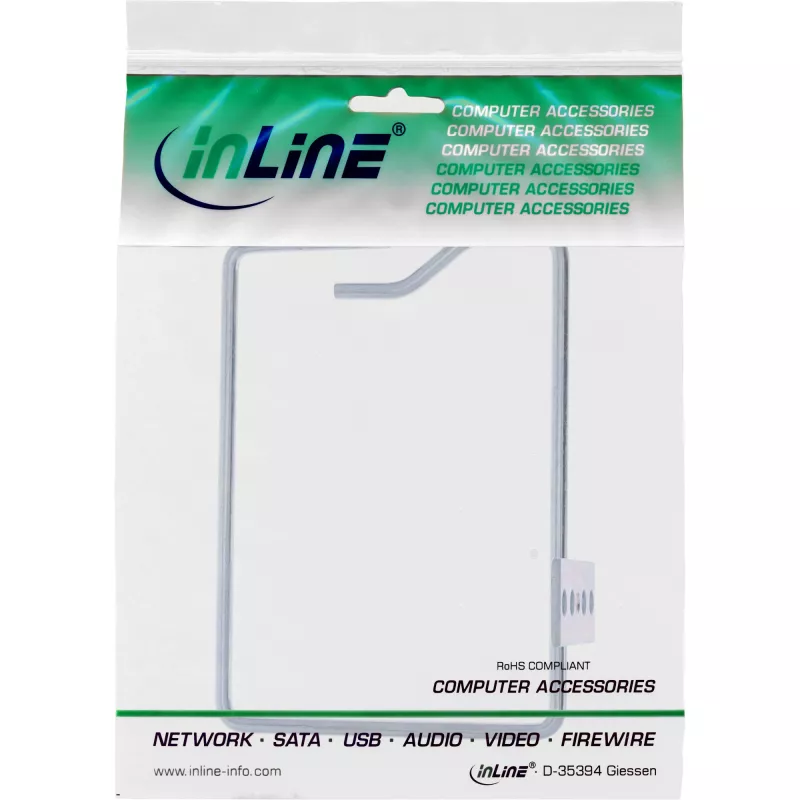 InLine kabelių laikiklis, metalinis, galvanizuotas, atviroji trumpoji pusė, 140x100mm