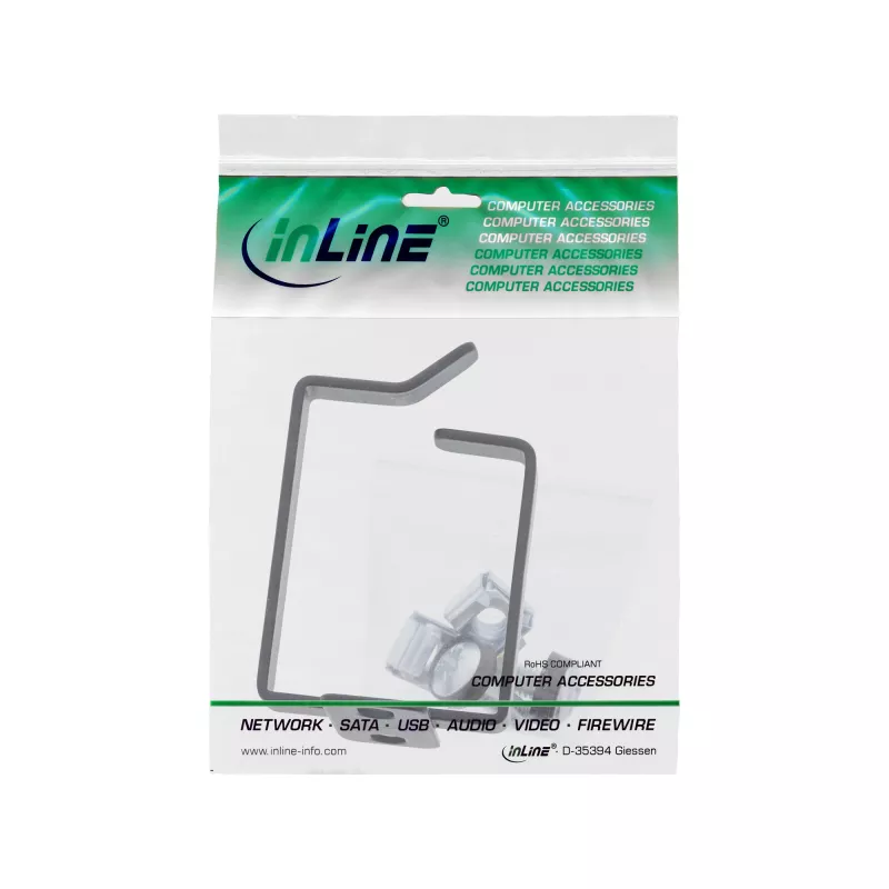 Kabelių laikiklis InLine 19110Q metalinis 40x50mm juodas