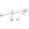 „InLine“ stalinis laikiklis 3 televizoriams / LED / TFT ekranams iki 81 cm 32 colių, maks. 7 kg