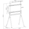 InLine woodstand Studio TV stovas, skirtas 49–70 colių (124–178 cm) ekranams, maks. 40 kg