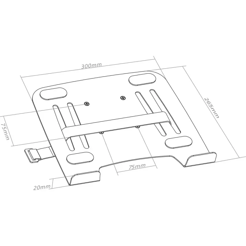 InLine nešiojamojo kompiuterio laikiklis / tvirtinimas su VESA 75 adapteriu