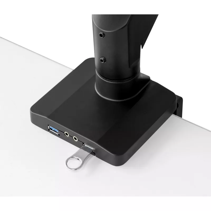 InLine stalinis laikiklis su keltuvu ir USB3.0, reguliuojamas, skirtas 3 ekranams iki 27 colių