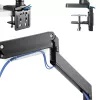 InLine stalinis laikiklis su keltuvu ir USB3.0, reguliuojamas, skirtas 3 ekranams iki 27 colių