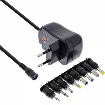 InLine universalus maitinimo šaltinis 12 W, 110–240 V į 3–12 V, maks. 1 200 mA