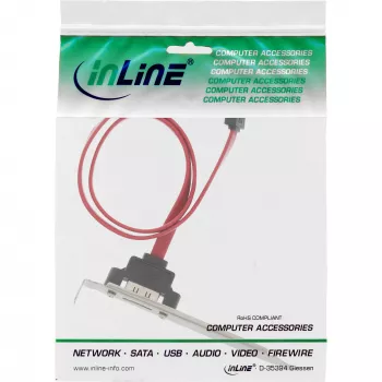 InLine 27902 eSATA lizdo laikiklis, eSATA lizdas prie vidinio SATA, 0,5 m