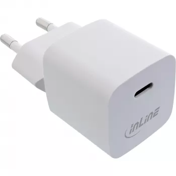 USB įkroviklis InLine 31501C vienas USB-C 33 W maitinimo tiekimas PPS baltas