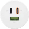 InLine USB PD maitinimo šaltinis, GaN įkroviklis, 3 prievadų, dvigubas USB-C + USB-A, 65 W, baltas