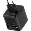 InLine USB maitinimo šaltinis, 70W, GaN, USB-C PD + USB-A QC, laidas 60cm, juodas