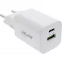 InLine USB maitinimo šaltinis, įkroviklis USB-A + USB-C, 33W, PD + QC, baltas