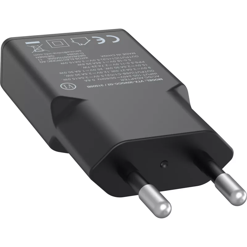 InLine USB maitinimo šaltinio įkroviklis, dvigubas USB-C, PD, PPS, 30 W, juodas
