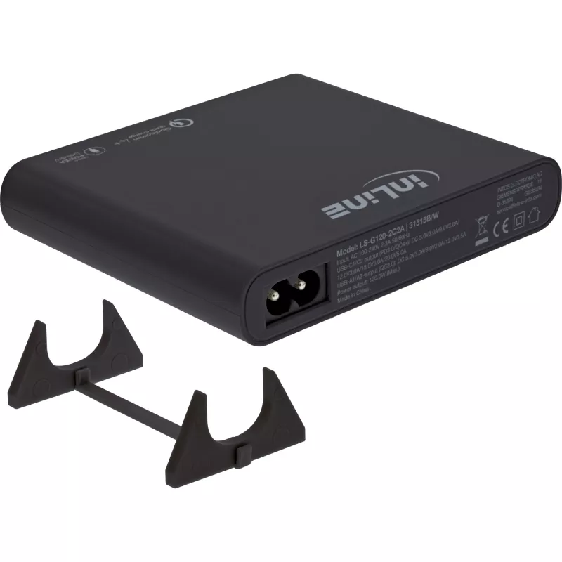 InLine USB maitinimo šaltinis, GaN įkroviklis, 4 prievadų, 2x USB-C + 2x USB-A, 120W, balta