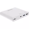 “InLine” USB maitinimo šaltinis, GaN įkroviklis, 4 prievadai, 2x USB-C + 2x USB-A, 120 W, balta