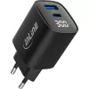 InLine USB PD maitinimo blokas, GaN įkroviklis, 2 prievadų, USB-C + USB-A, 30 W, su ekranu