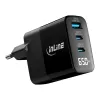 InLine USB PD maitinimo blokas, GaN įkroviklis, 3 prievadų, USB-C + USB-A, 65 W, su ekranu