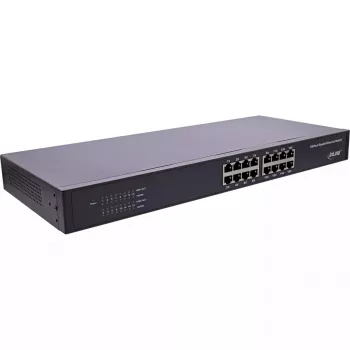 InLine gigabitinio tinklo komutatorius 16 prievadų, 1 Gb/s, 19 colių 1U, be ventiliatoriaus