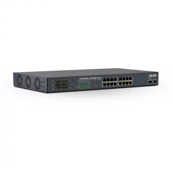 InLine PoE+ Gigabit tinklo komutatorius 24 prievadų, 1 Gb/s, 2xSFP, 19 colių 1U (su laikikliais)