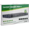 InLine PoE+ Gigabit tinklo komutatorius 24 prievadų, 1 Gb/s, 2xSFP, 19 colių 1U (su laikikliais)