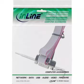 InLine Slot Bracket DB9 patinas į 10 kontaktų vidinę jungtį tiesiogiai 1:1 0,6 m