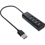 InLine USB 2.0 4 prievadų šakotuvas, Type-A kištukas į 4x Type-A lizdus, juodas, 30 cm, plonas