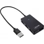 InLine USB 2.0 4-Port Hub, Type-A kištukas į 4x Type-A lizdus, juodas, 30 cm
