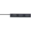 InLine USB 2.0 4-Port Hub, Type-A kištukas į 4x Type-A lizdus, juodas, 30 cm