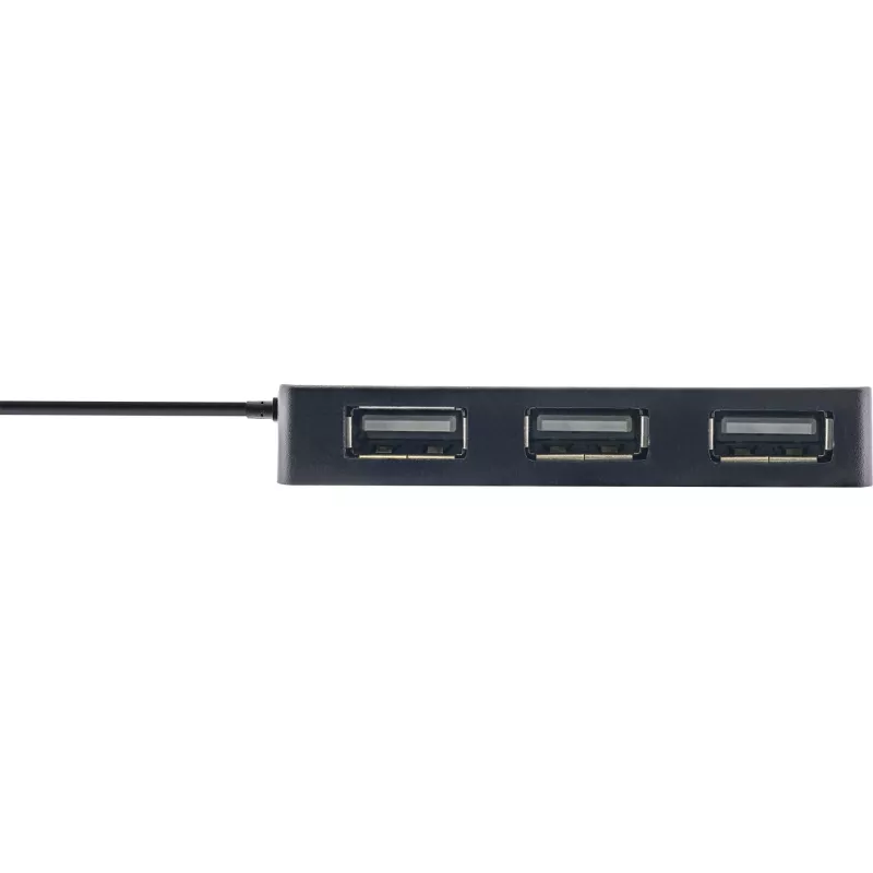 InLine USB 2.0 4-Port Hub, Type-A kištukas į 4x Type-A lizdus, juodas, 30 cm