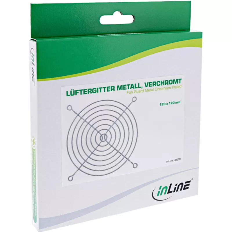 InLine Ventiliatoriaus apsauga, metalinė, chromuota, 120x120 mm