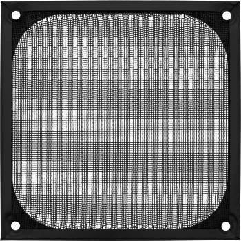 InLine ventiliatoriaus grotelių aliuminio filtras, juodas, 120x120mm