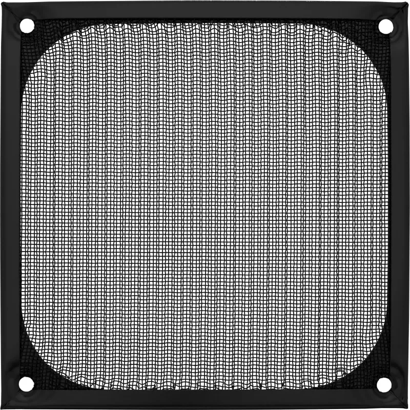 InLine ventiliatoriaus grotelių aliuminio filtras, juodas, 120x120mm