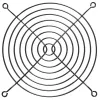 InLine ventiliatoriaus grotelės metalinės, juodos, 140x140mm