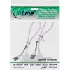 InLine lizdo laikiklis 2x USB 2.0 Type A jungtis (moteriška) į 2x 5 kontaktų vidinę jungtį 0,3 m