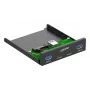 InLine 33456C diskelių įdėklo skydelis 8.89 cm (3.5 colio) I/O prievadų skydelis Juoda