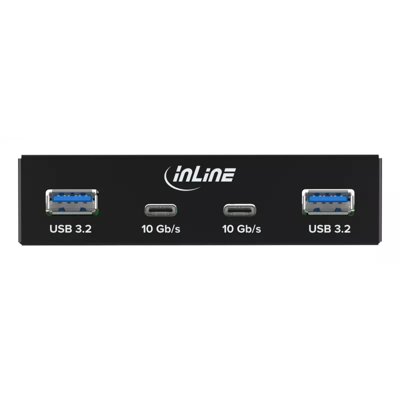 InLine 33456C diskelių įdėklo skydelis 8.89 cm (3.5 colio) I/O prievadų skydelis Juoda