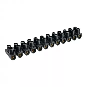 Gnybtų blokas InLine 12 prievadų 6 mm², 400 V, juodas — pakuotėje 10 vnt.