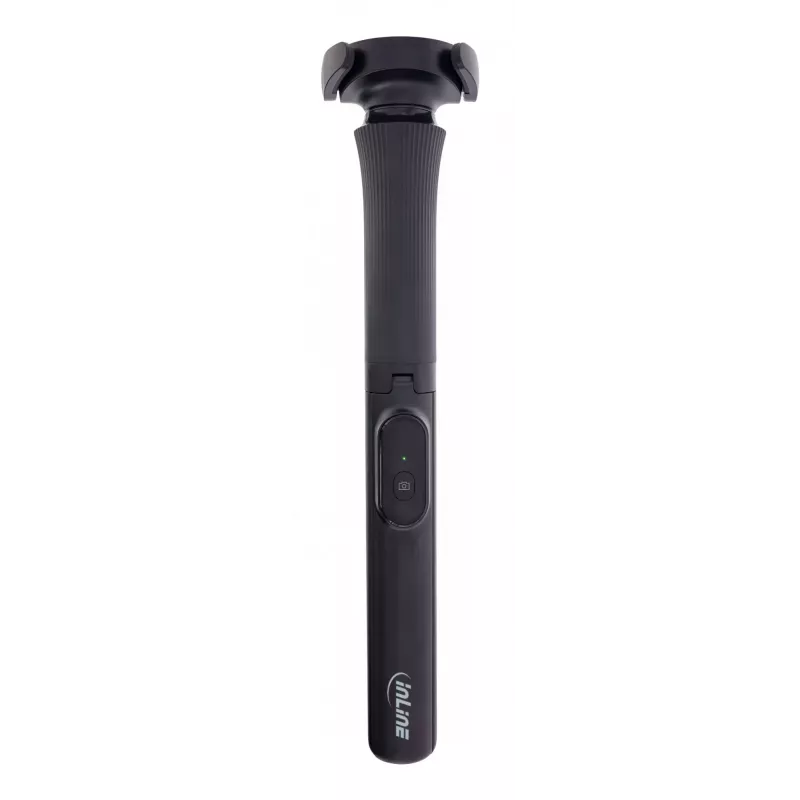 Selfie stick tripod InLine 48091 with Bluetooth remote control — extendable smartphone holder