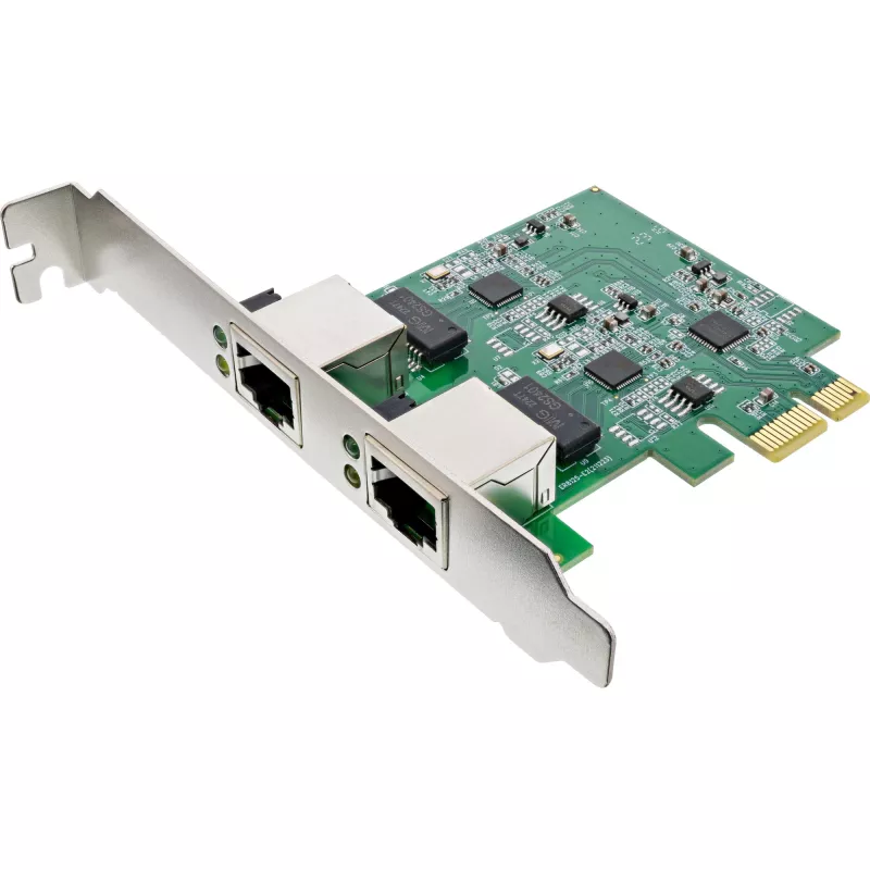 InLine Dual Gigabit tinklo plokštė, 1x RJ45 2.5Gb/s, PCIe x1, įsk. LP laikiklį