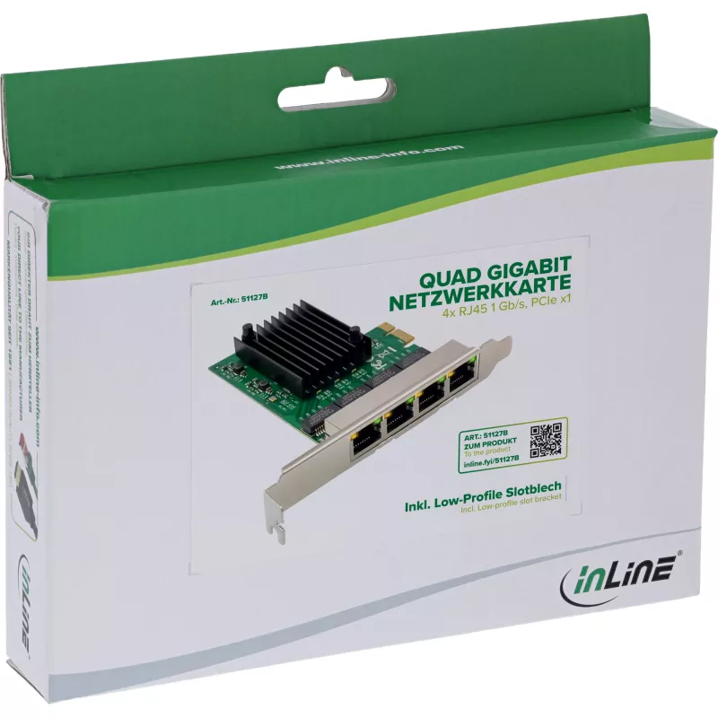 Vidinė Ethernet tinklo plokštė InLine 51127B 1000 Mbit/s PCI Express