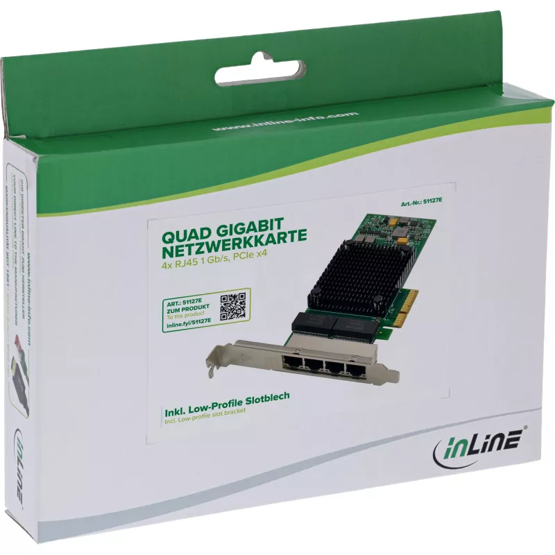 Vidinė eterneto tinklo plokštė InLine 51127E 1000 Mbit/s PCI Express