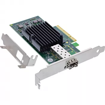 InLine 10 Gigabit tinklo plokštė, 1x SFP+, PCIe x8, komplektuojama su žemo profilio laikikliu