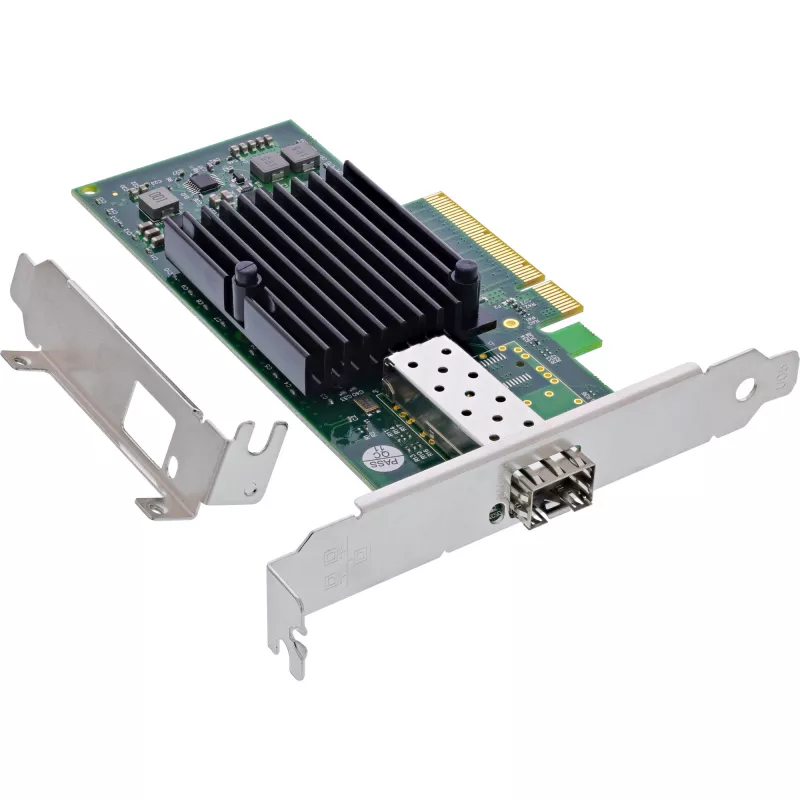 InLine 10 Gigabit tinklo plokštė, 1x SFP+, PCIe x8, komplektuojama su žemo profilio laikikliu
