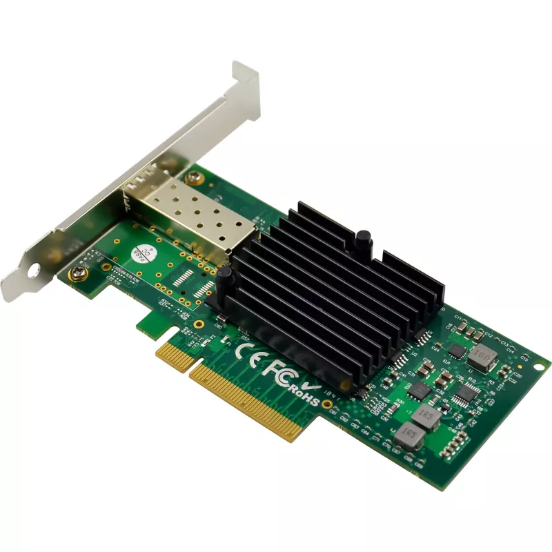 InLine 10 Gigabit tinklo plokštė, 1x SFP+, PCIe x8, komplektuojama su žemo profilio laikikliu