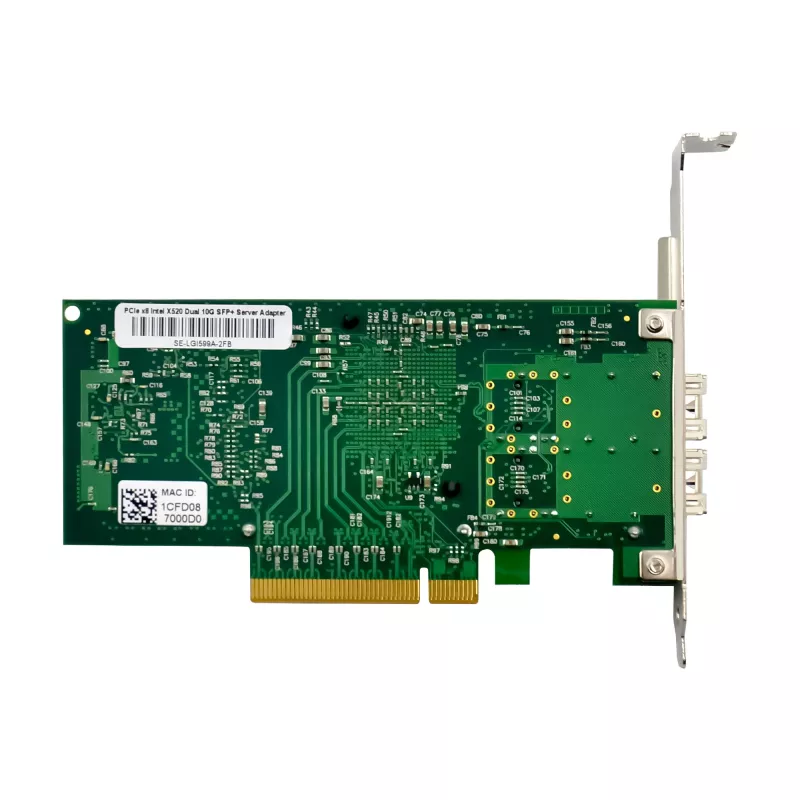 InLine Dual 10 Gigabit tinklo plokštė, 2x SFP+, PCIe x8, įsk. LP laikiklį