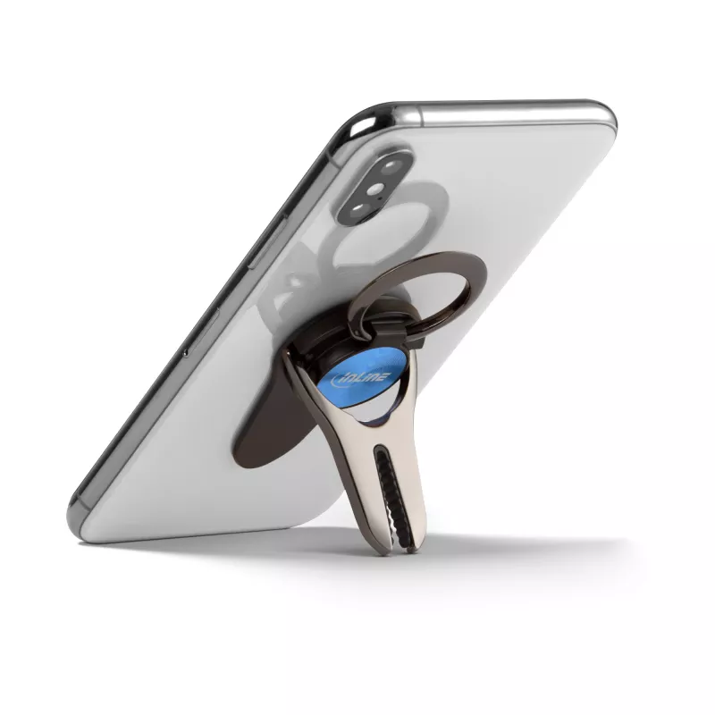 InLine išmaniojo telefono 3-in-1 automobilinis laikiklis, stovas, piršto laikiklis, mėlynas