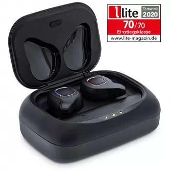 InLine PURE Air TWS, Bluetooth į ausis įdedamos ausinės su Qi dėklu-išorine baterija