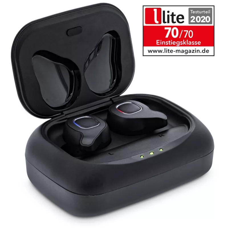 InLine PURE Air TWS, Bluetooth į ausis įdedamos ausinės su Qi dėklu-išorine baterija