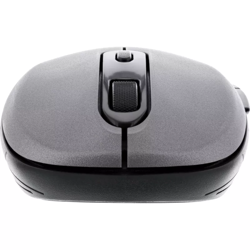 InLine pelė 3 viename, Bluetooth + 2x 2.4 GHz, 5 mygtukų, optinė, pilka/juoda