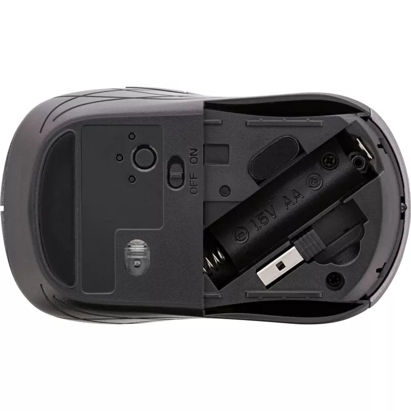 InLine pelė 3 viename, Bluetooth + 2x 2.4 GHz, 5 mygtukų, optinė, pilka/juoda