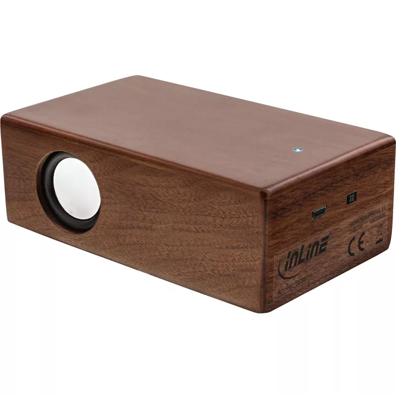 InLine woodbrick, indukcinis garsiakalbis tikrame mediniame korpuse