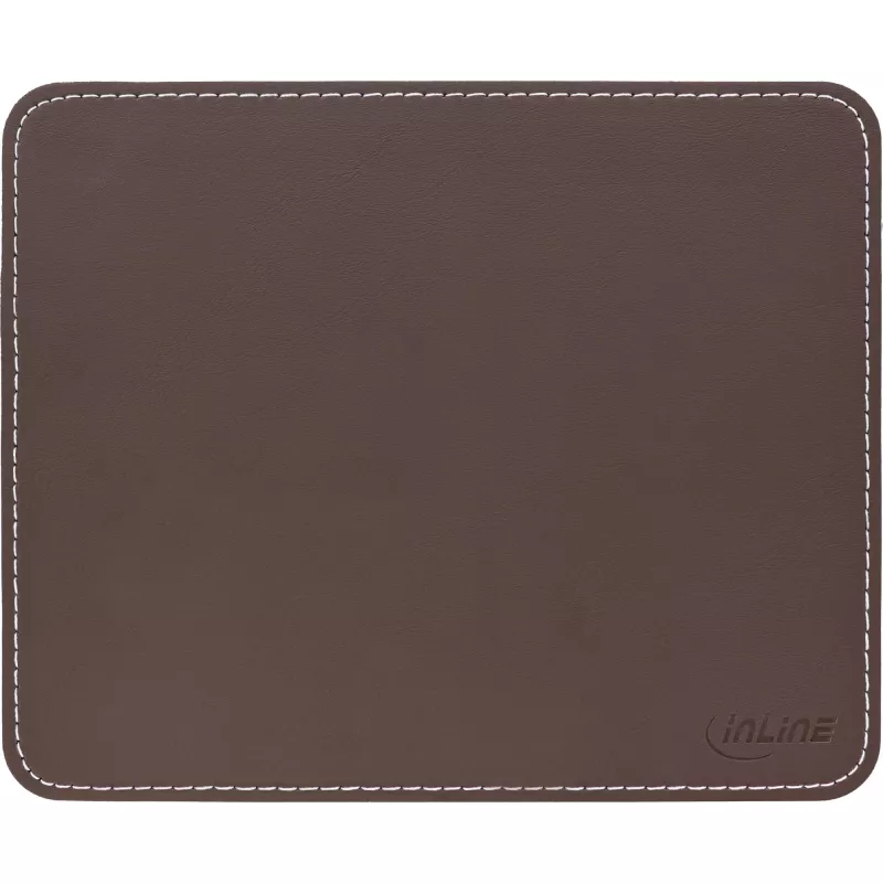 InLine pelės kilimėlis Premium PU Leather 255x220x3mm rudas